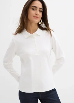 bonprix Polo en coton épais|Femme Basiques|T-Shirts & Tops