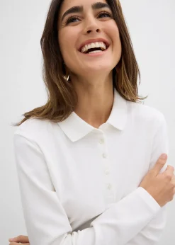 bonprix Polo en coton épais|Femme Basiques|T-Shirts & Tops