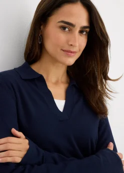 Femme bonprix Basiques|T-Shirts & Tops|Polo en fine viscose