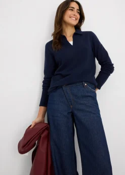 Femme bonprix Basiques|T-Shirts & Tops|Polo en fine viscose