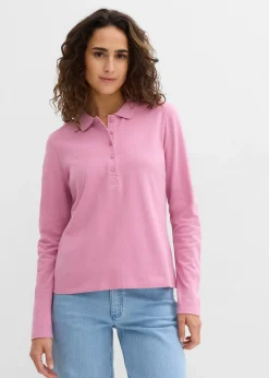 bonprix Polo en maille piquée 100% coton|Femme Basiques|T-Shirts & Tops