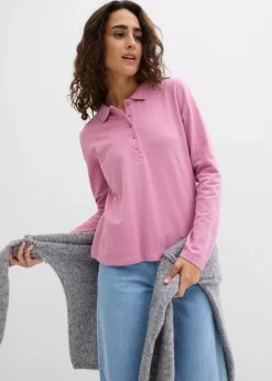 bonprix Polo en maille piquée 100% coton|Femme Basiques|T-Shirts & Tops