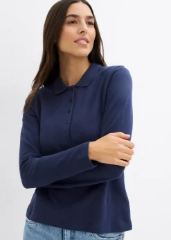 Femme bonprix Basiques|T-Shirts & Tops|Polo en maille piquée 100% coton