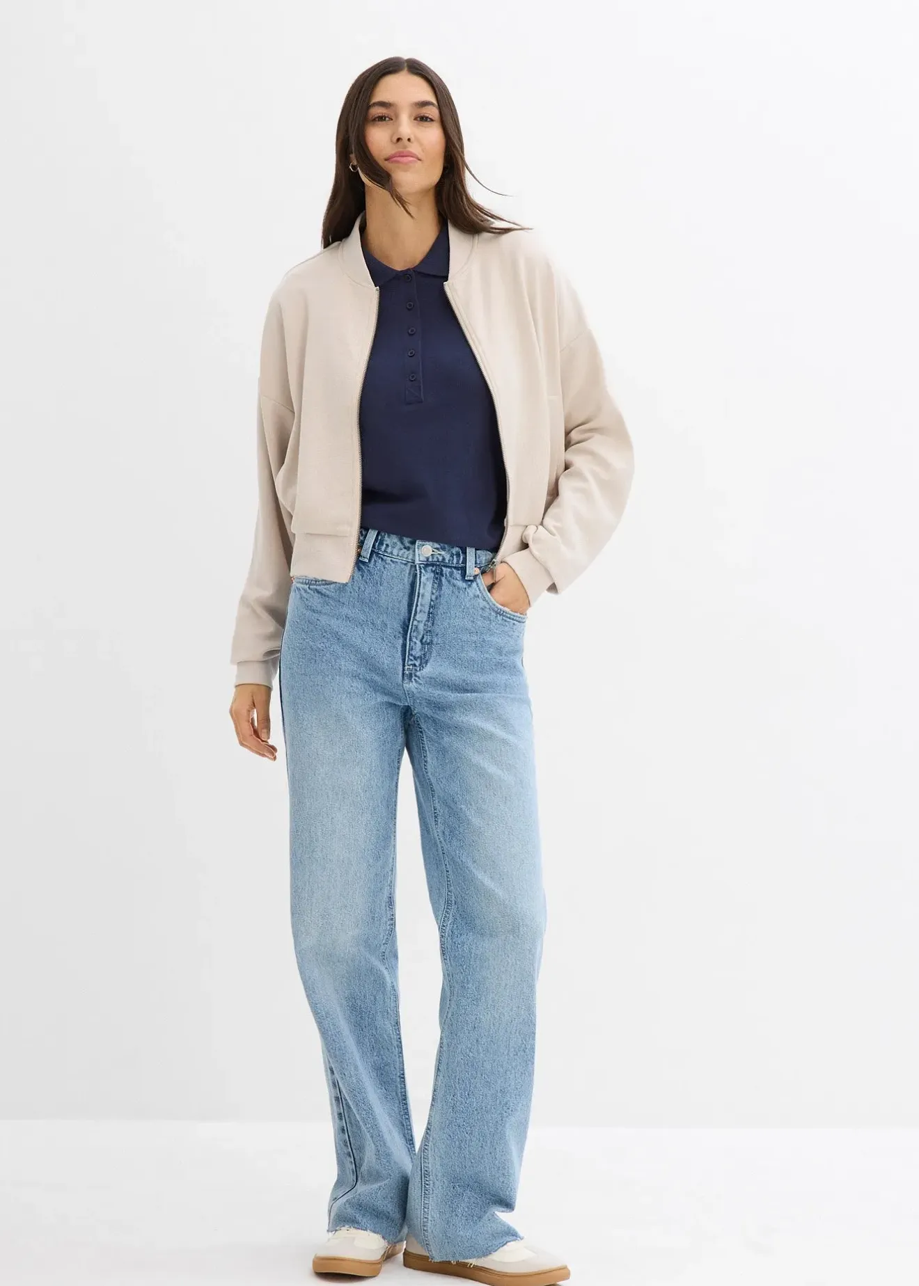 Femme bonprix Basiques|T-Shirts & Tops|Polo en maille piquée 100% coton