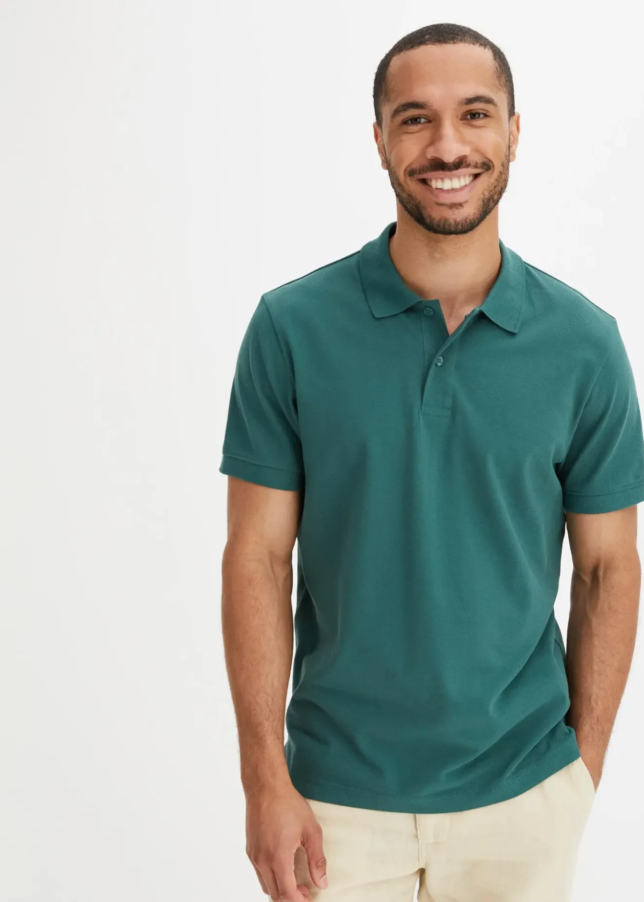 bonprix Polo en maille piquée 100% coton|Homme T-Shirts & Polos