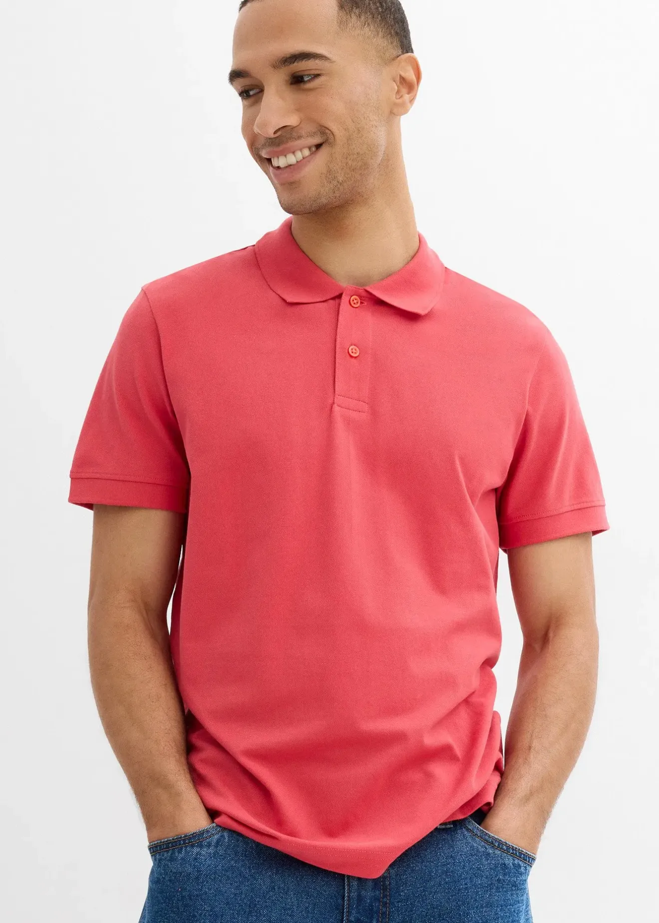 Homme bonprix T-Shirts & Polos|Polo en maille piquée 100% coton