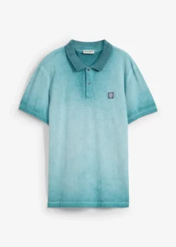 Homme bonprix T-Shirts & Polos|Polo en maille piquée à l’aspect délavé