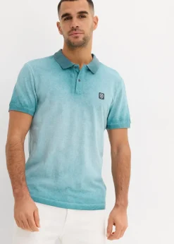 Homme bonprix T-Shirts & Polos|Polo en maille piquée à l’aspect délavé