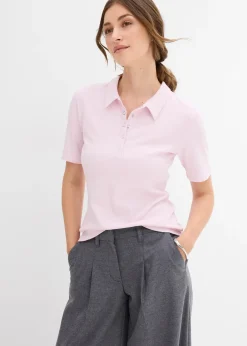 bonprix Polo en viscose extensible|Femme T-Shirts & Tops