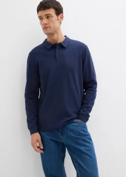 bonprix Polo manches longues 100% coton|Homme T-Shirts & Polos