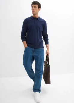 bonprix Polo manches longues 100% coton|Homme T-Shirts & Polos