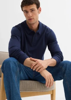 bonprix Polo manches longues 100% coton|Homme T-Shirts & Polos