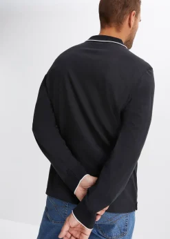 Homme bonprix T-Shirts & Polos|Polo manches longues 100% coton