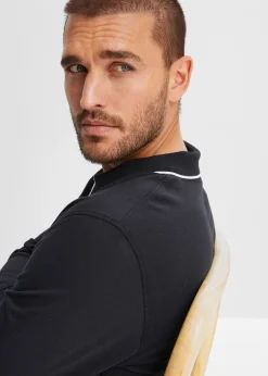 Homme bonprix T-Shirts & Polos|Polo manches longues 100% coton