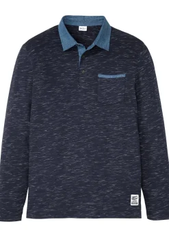 Homme bonprix T-Shirts & Polos|Polo manches longues 100% coton