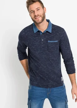 Homme bonprix T-Shirts & Polos|Polo manches longues 100% coton