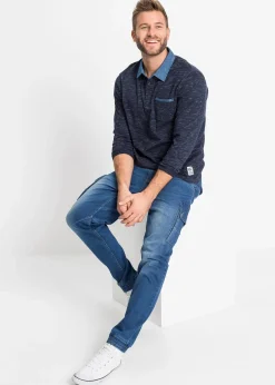 Homme bonprix T-Shirts & Polos|Polo manches longues 100% coton