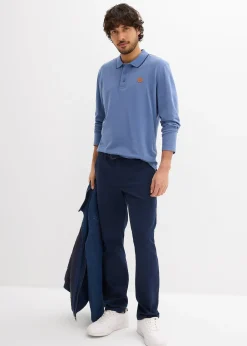 Homme bonprix T-Shirts & Polos|Polo manches longues classique avec détails contrastants, regular