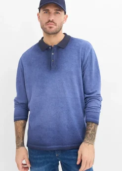 Homme bonprix T-Shirts & Polos|Polo manches longues en maille piquée robuste