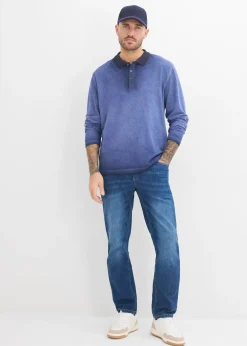 Homme bonprix T-Shirts & Polos|Polo manches longues en maille piquée robuste