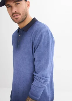 Homme bonprix T-Shirts & Polos|Polo manches longues en maille piquée robuste