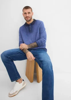 Homme bonprix T-Shirts & Polos|Polo manches longues en maille piquée robuste