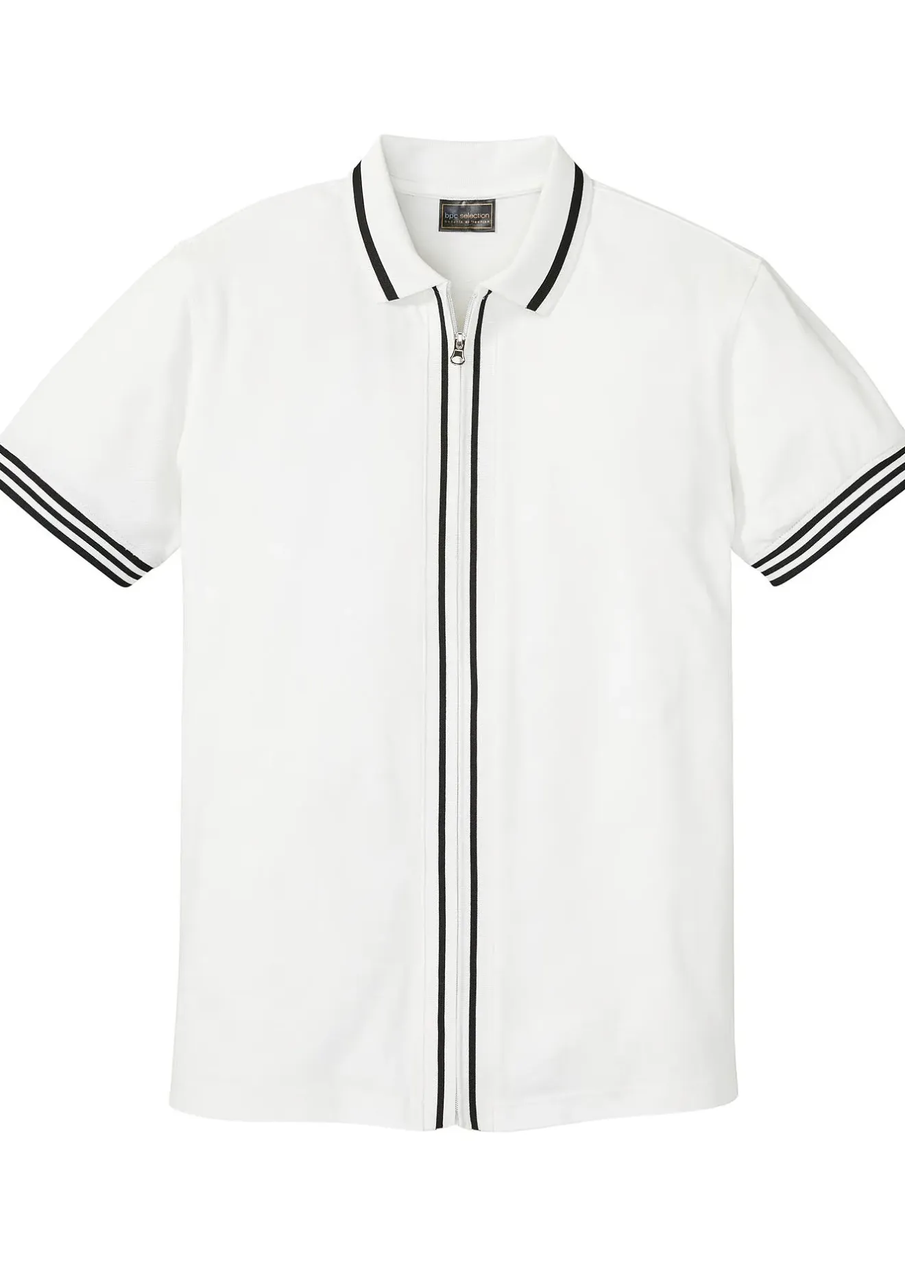 bonprix Polo zippé en maille piquée 100% coton|Homme T-Shirts & Polos