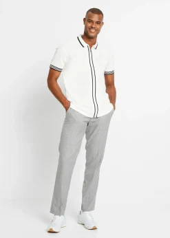 bonprix Polo zippé en maille piquée 100% coton|Homme T-Shirts & Polos