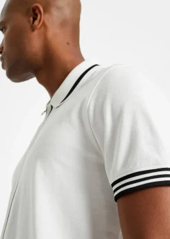 bonprix Polo zippé en maille piquée 100% coton|Homme T-Shirts & Polos