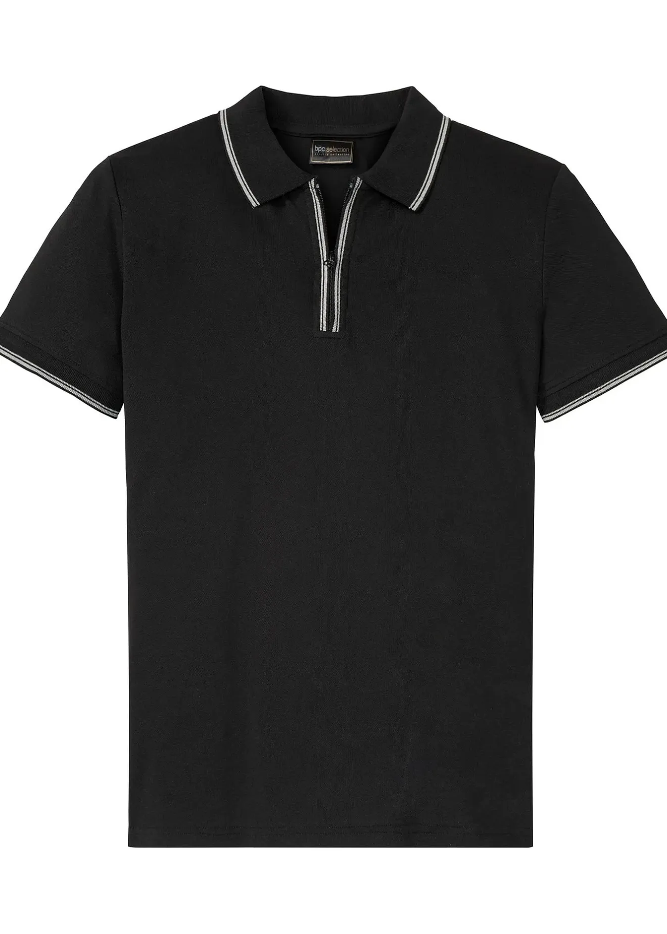 Homme bonprix T-Shirts & Polos|Polo zippé en maille piquée 100% coton