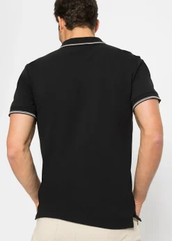 Homme bonprix T-Shirts & Polos|Polo zippé en maille piquée 100% coton