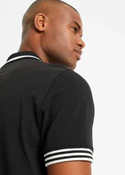 Homme bonprix T-Shirts & Polos|Polo zippé en maille piquée 100% coton