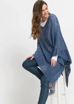 Femme bonprix Ponchos|Maille|Poncho en crochet
