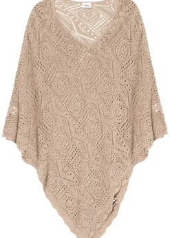 bonprix Poncho en crochet|Femme Ponchos|Maille