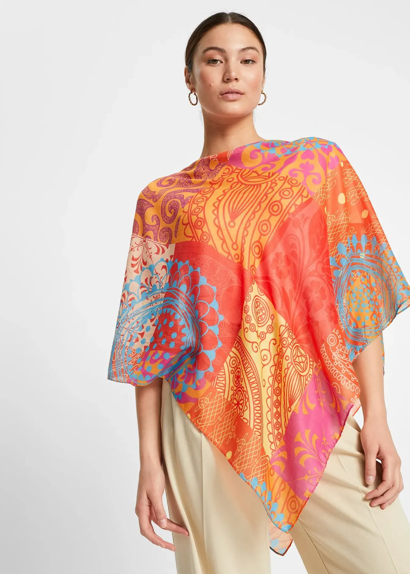 bonprix Poncho en matière fluide|Femme Ponchos|Maille