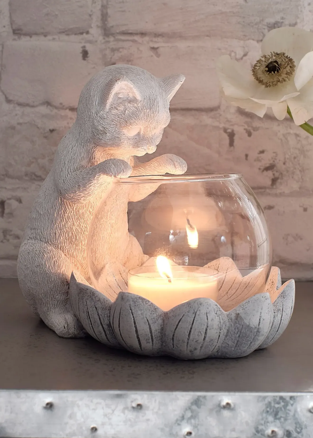 bonprix Jardin & Balcon·Déco De Jardin & Éclairage|Salle À Manger·Décoration|Porte-bougie chauffe-plat chat