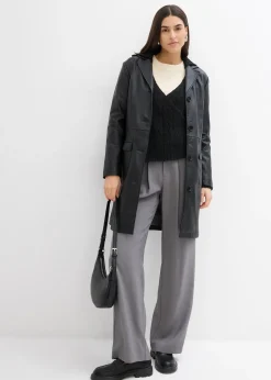 bonprix Pull à capuche et base asymétrique|Femme Maille|Pulls & Gilets