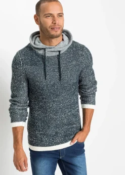bonprix Pull à col châle et détails contrastants|Homme Pulls & Gilets