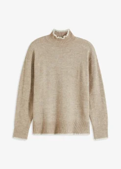 Femme bonprix Maille|Pulls & Gilets|Pull à col montant