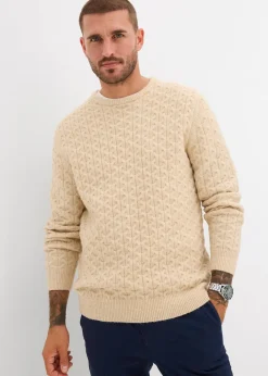 Homme bonprix Pulls & Gilets|Pull à col rond et motif texturé