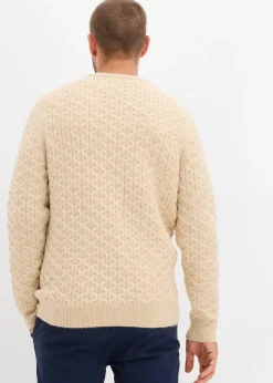 Homme bonprix Pulls & Gilets|Pull à col rond et motif texturé