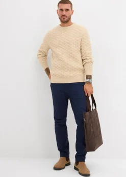 Homme bonprix Pulls & Gilets|Pull à col rond et motif texturé
