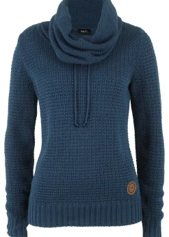 bonprix Pull à col roulé avec cordons|Femme Maille|Pulls & Gilets