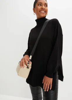 bonprix Pull à col roulé en viscose mélangée|Femme Maille|Pulls & Gilets