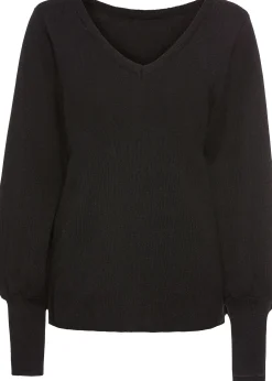 Femme bonprix Maille|Basiques|Pull à manches ballon