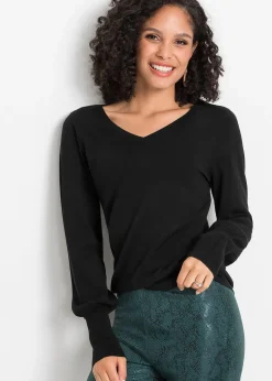 Femme bonprix Maille|Basiques|Pull à manches ballon