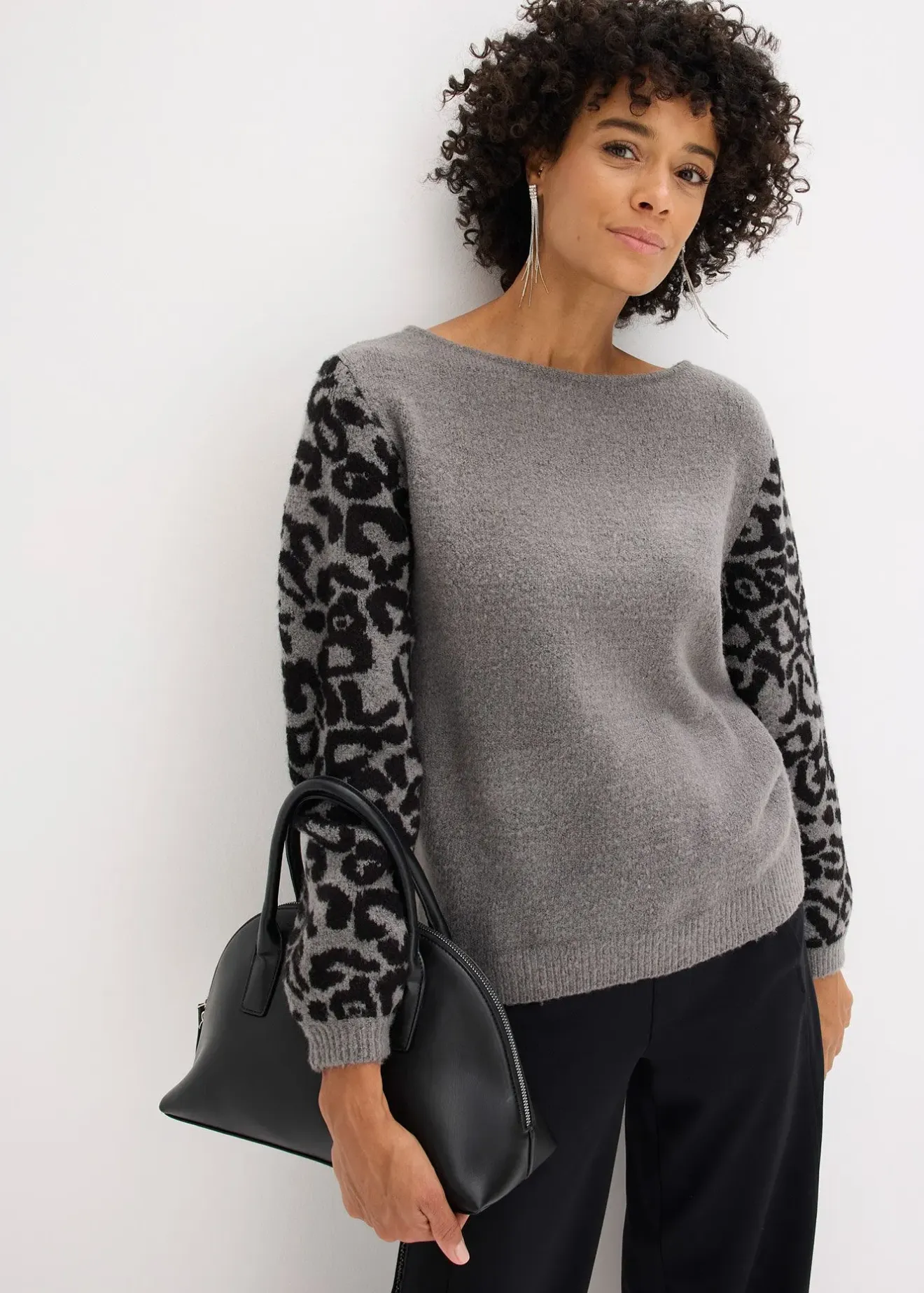 bonprix Pull à motif léopard|Femme Maille|Pulls & Gilets