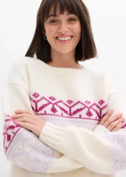 bonprix Pull à motif norvégien|Femme Maille|Pulls & Gilets