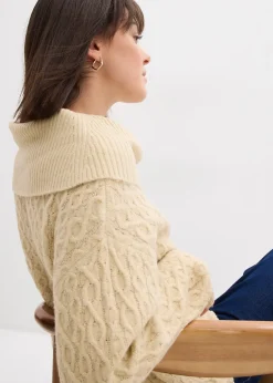 Femme bonprix Maille|Pulls & Gilets|Pull à motif torsadé