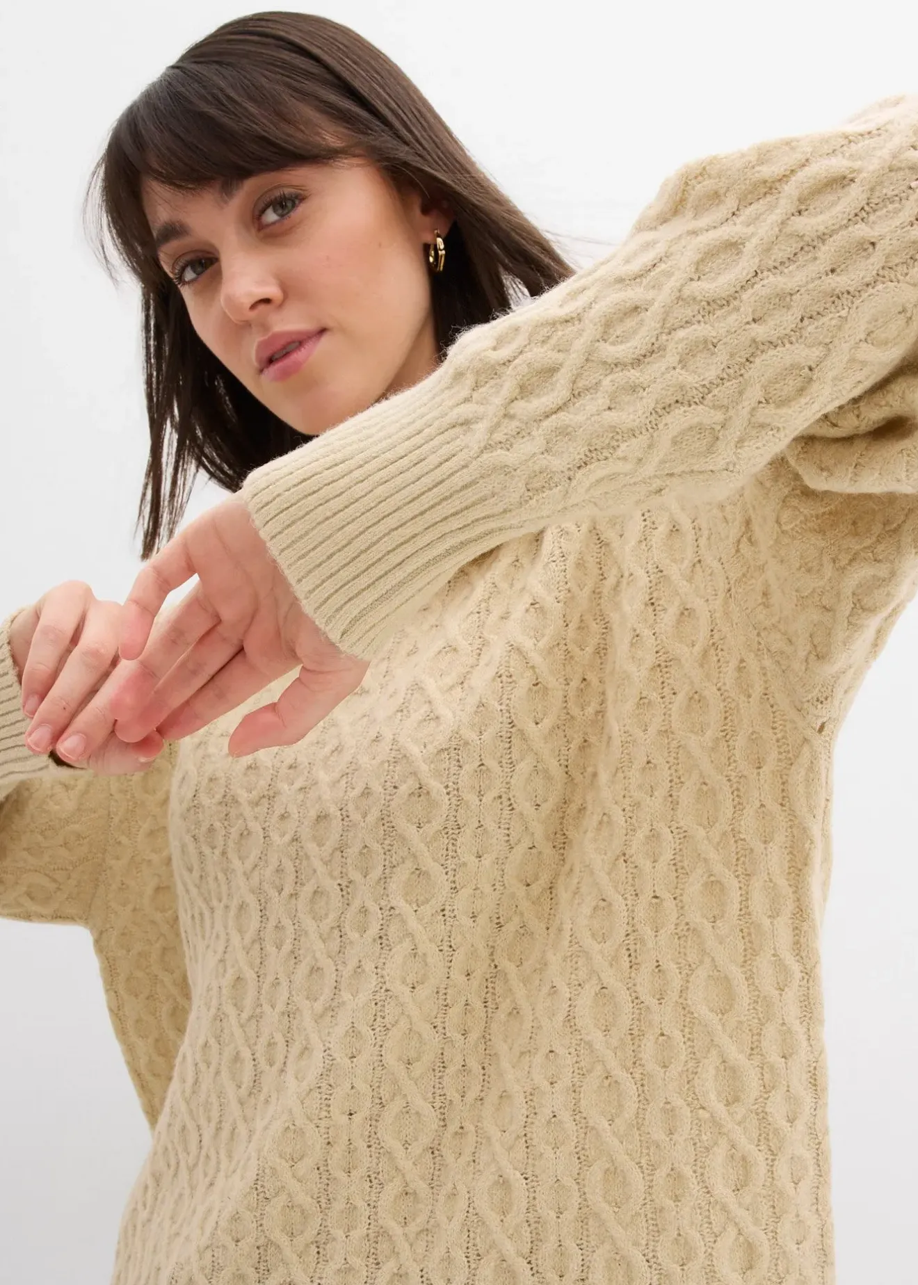 Femme bonprix Maille|Pulls & Gilets|Pull à motif torsadé